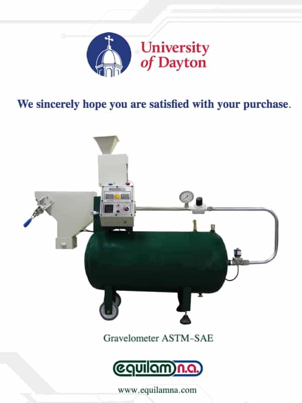 University Of Dayton – Gravelometer ASTM SAE